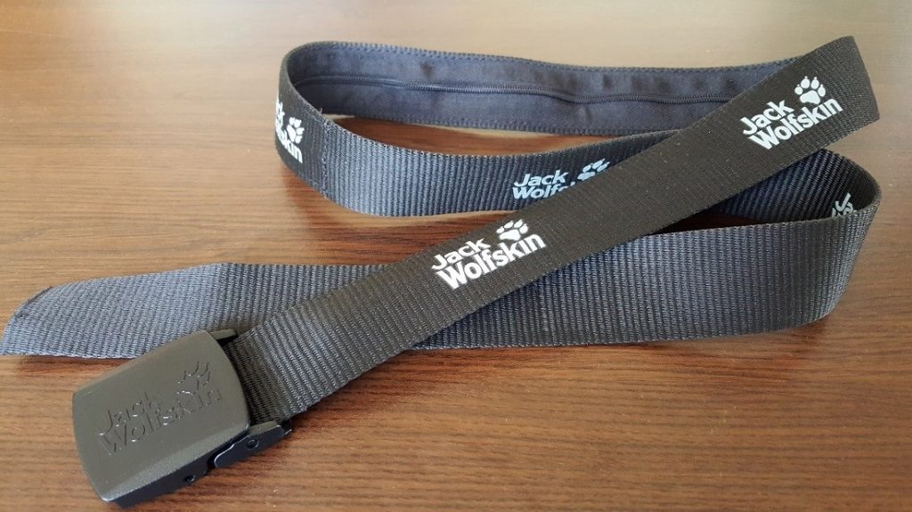 Jack Wolfskin belt with hidden pocket