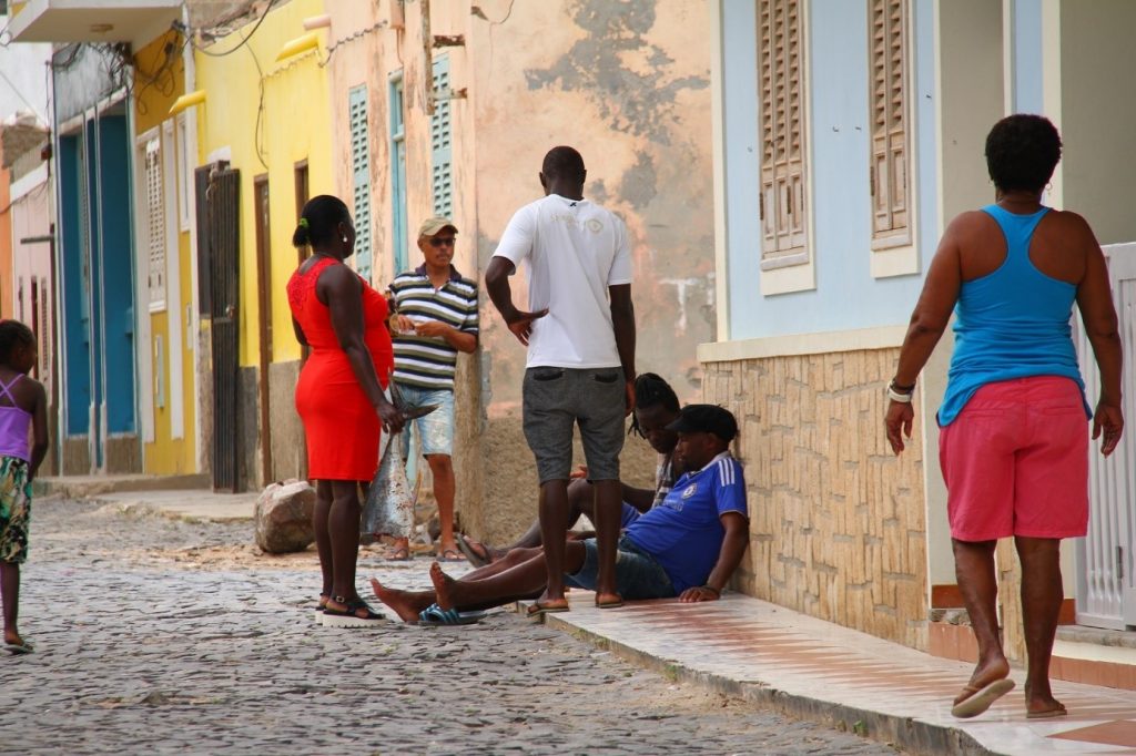 A half tuna and some neighbors chatting on a Sunday afternoon