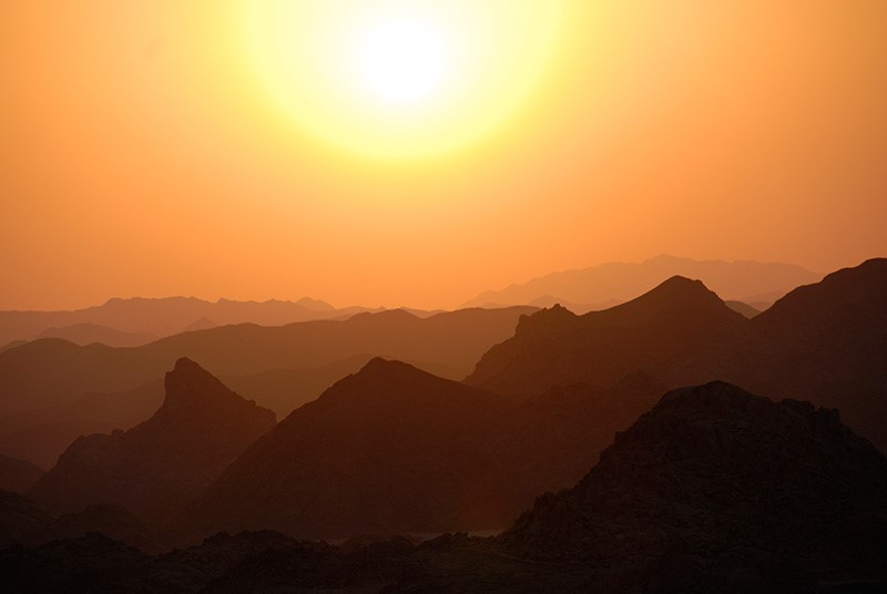 Apus de soare deasupra peninsulei Sinai